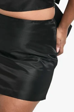 boohoo Plus Jupe Mini Taffeta<Femme Jupes|Jupes