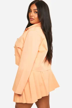 Plus Jupe Plissée Ajustée Grande Taille