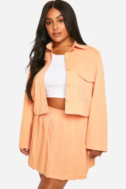 Plus Jupe Plissée Ajustée Grande Taille