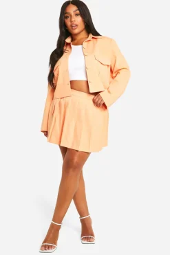 Plus Jupe Plissée Ajustée Grande Taille