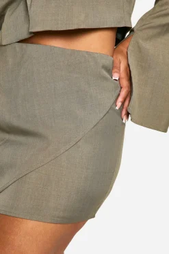 Plus Jupe Portefeuille Ajustée Grande Taille