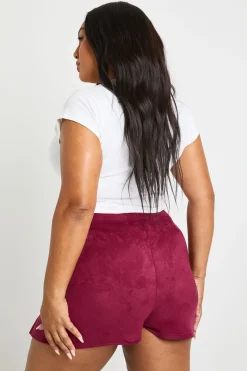 Plus jupe-short portefeuille en suède