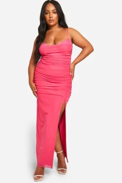 Plus Lace Power Mesh Bandage Dress