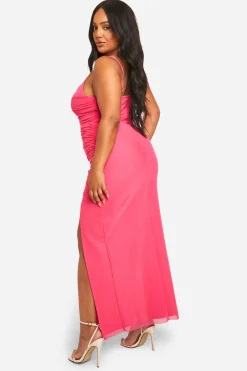 Plus Lace Power Mesh Bandage Dress