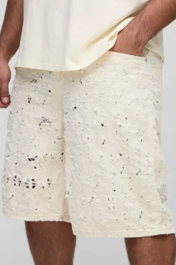 Plus Lasered Super Distressed Jorts