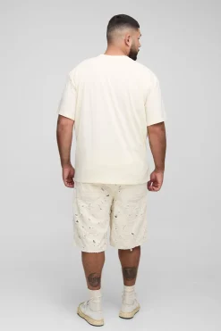 Plus Lasered Super Distressed Jorts