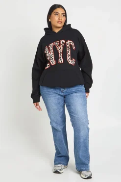 PLUS LEOPARD NYC OVERSIZED HOODIE