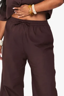 Plus Linen Longline Crop Shirt & Trouser Co Ord
