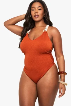 PLUS MAILLLOT DE BAIN À BRETELLES EN MACRAMÉ PLUS