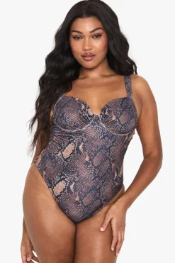 Plus Maillot de Bain à Armatures Imprimé synthétique