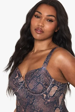 Plus Maillot de Bain à Armatures Imprimé synthétique
