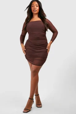 Plus Mesh Bodycon Dress