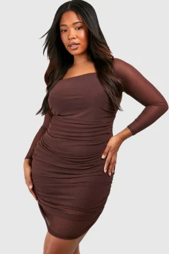 Plus Mesh Bodycon Dress