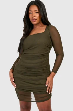 Plus Mesh Bodycon Dress
