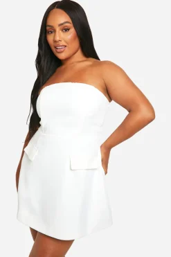 Plus Mini Robe Bandeau Structurée