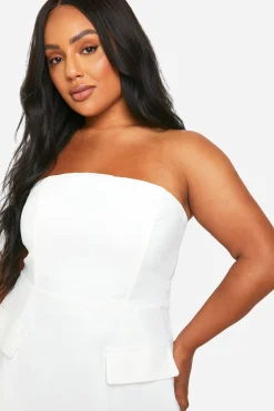 Plus Mini Robe Bandeau Structurée