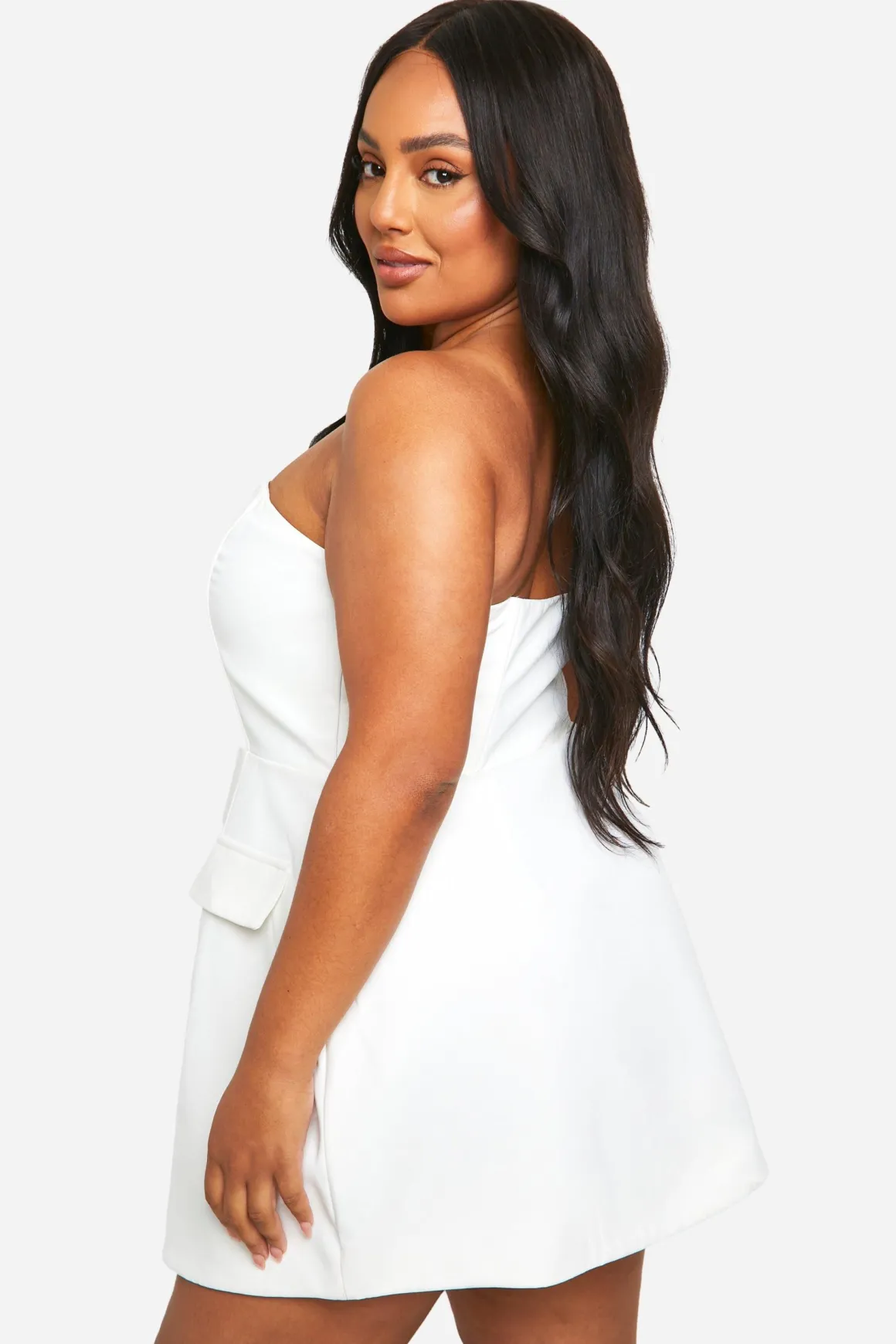 Plus Mini Robe Bandeau Structurée