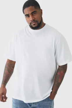 boohooMAN Plus 2 Pack T-shirt Basic Regular Fit<Homme Tout Afficher|T-Shirts Grande Taille