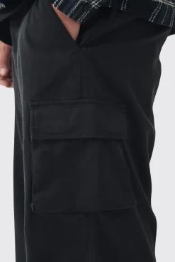 Plus Pantalon Cargo à coupe ample et taille fixe