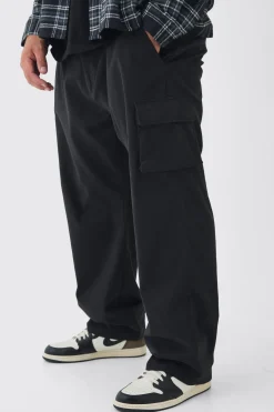 Plus Pantalon Cargo à coupe ample et taille fixe