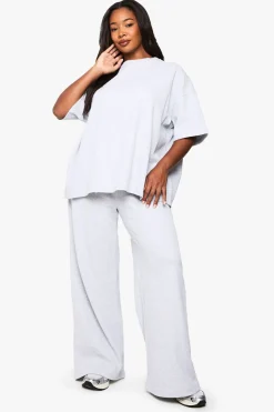 Plus Pantalon en gaufrage pour grandes tailles avec ceinture à cordon de serrage