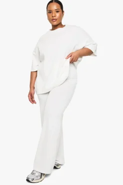 PLUS PANTALON LARGE EN MAILLE TRICOTÉE