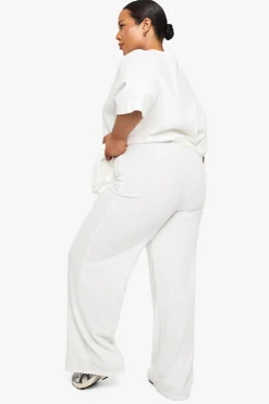 PLUS PANTALON LARGE EN MAILLE TRICOTÉE