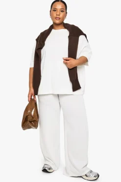 PLUS PANTALON LARGE EN MAILLE TRICOTÉE
