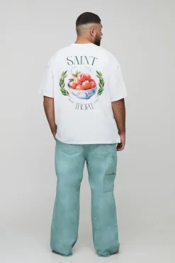 Plus Pantalon slim fit délavé à ourlet brut, style carpenter et évasé