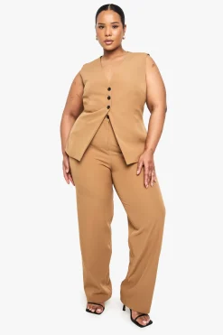 PLUS PANTALON TAILLEUR À JAMBE DROITE