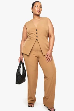PLUS PANTALON TAILLEUR À JAMBE DROITE