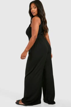 Plus Pantalon tissé Plus à cordon de serrage à jambes larges