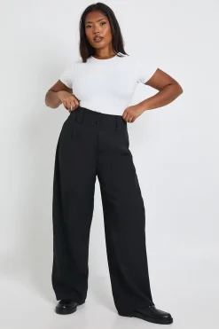 Plus Pantalon tissé sur mesure à jambe tonneau