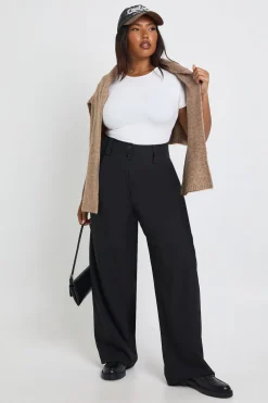 Plus Pantalon tissé sur mesure à jambe tonneau