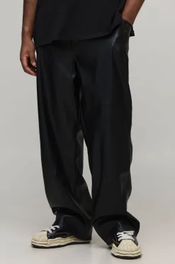 boohooMAN Plus Pantalon Tumbled à coupe décontractée en synthétique<Homme Tout Afficher|Pantalons Grande Taille