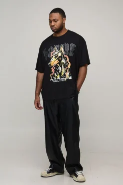 boohooMAN Plus Pantalon Tumbled à coupe décontractée en synthétique<Homme Tout Afficher|Pantalons Grande Taille