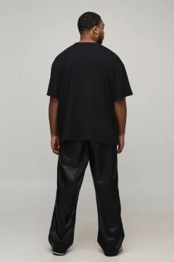 boohooMAN Plus Pantalon Tumbled à coupe décontractée en synthétique<Homme Tout Afficher|Pantalons Grande Taille