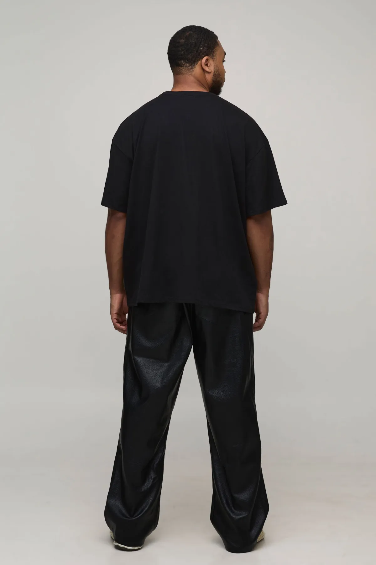 boohooMAN Plus Pantalon Tumbled à coupe décontractée en synthétique<Homme Tout Afficher|Pantalons Grande Taille