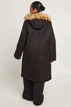 boohoo Plus Parka Plus à détail de garniture synthétique<Femme Vestes & Manteaux