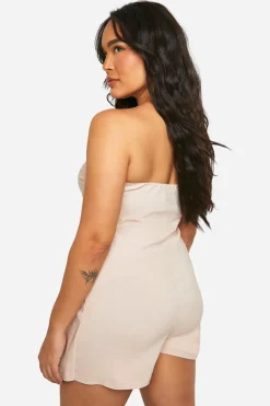 Plus Playsuit Tailleur Bandeau Tissé Stretch