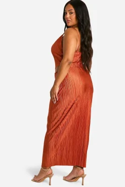 Plus Plisse Cami Top & Midaxi Skirt Co Ord