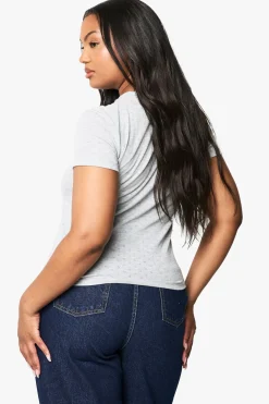 PLUS POINTELLE TOP AJUSTÉ À MANCHES COURTES