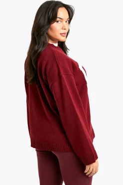 Plus Pull en Maille à Col Rond Grande Taille DSGN