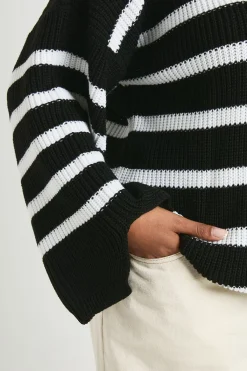 boohoo Plus Pull en Tricot à Col Roulé Rayé<Femme Pulls Et Gilets|Toutes Les Mailles
