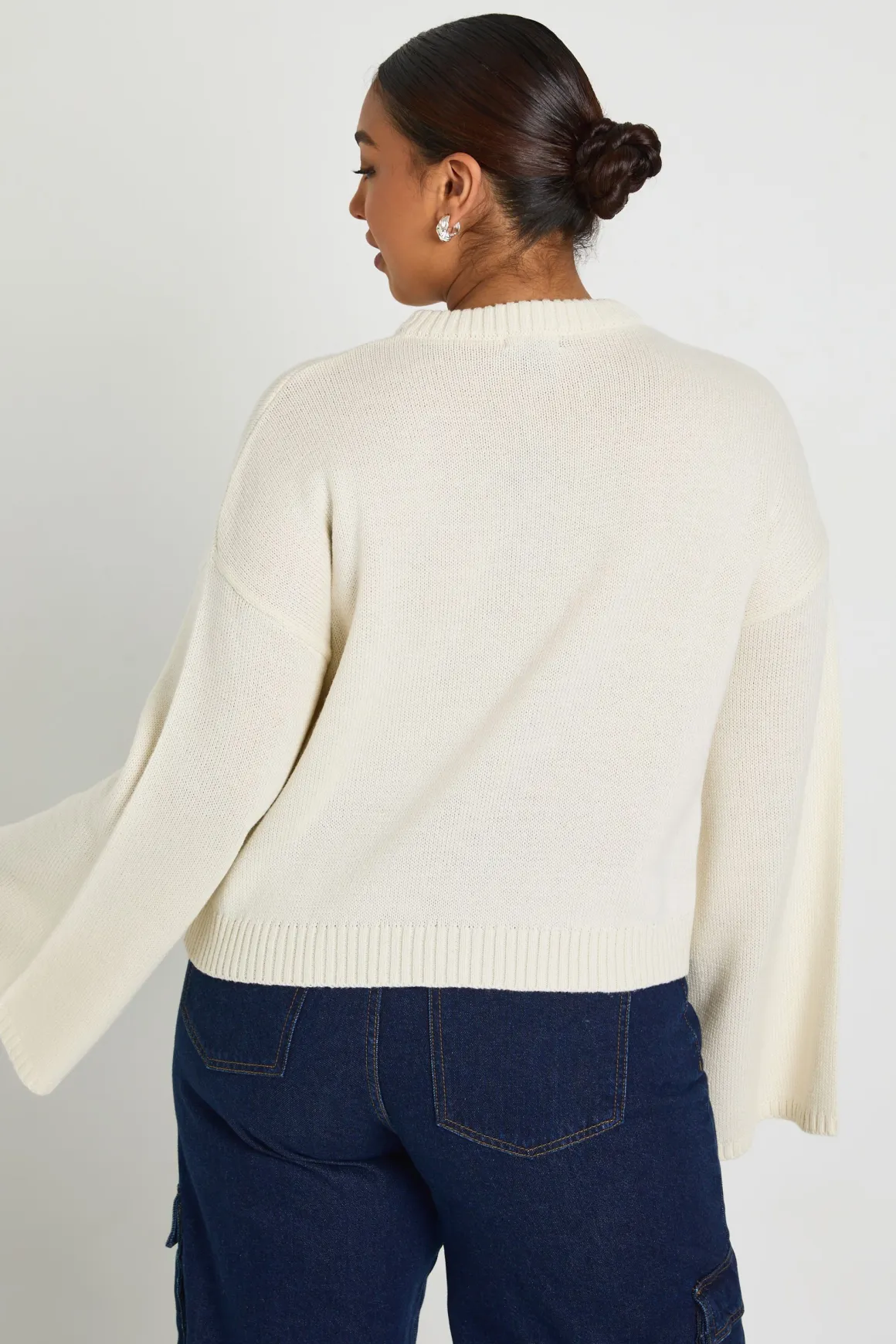 Plus Pull tricoté à col rond Plus