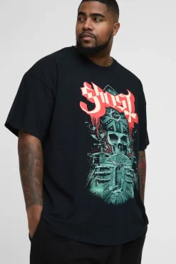 Plus Regular Fit Ghost License Print T-Shirt