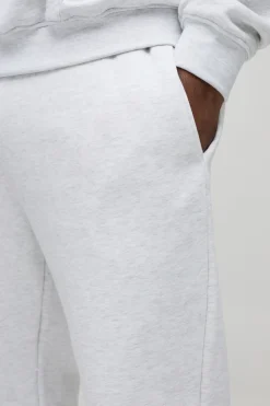 boohooMAN Plus Regular Fit Joggers In Grey Marl<Homme Tout Afficher|Joggings Grande Taille