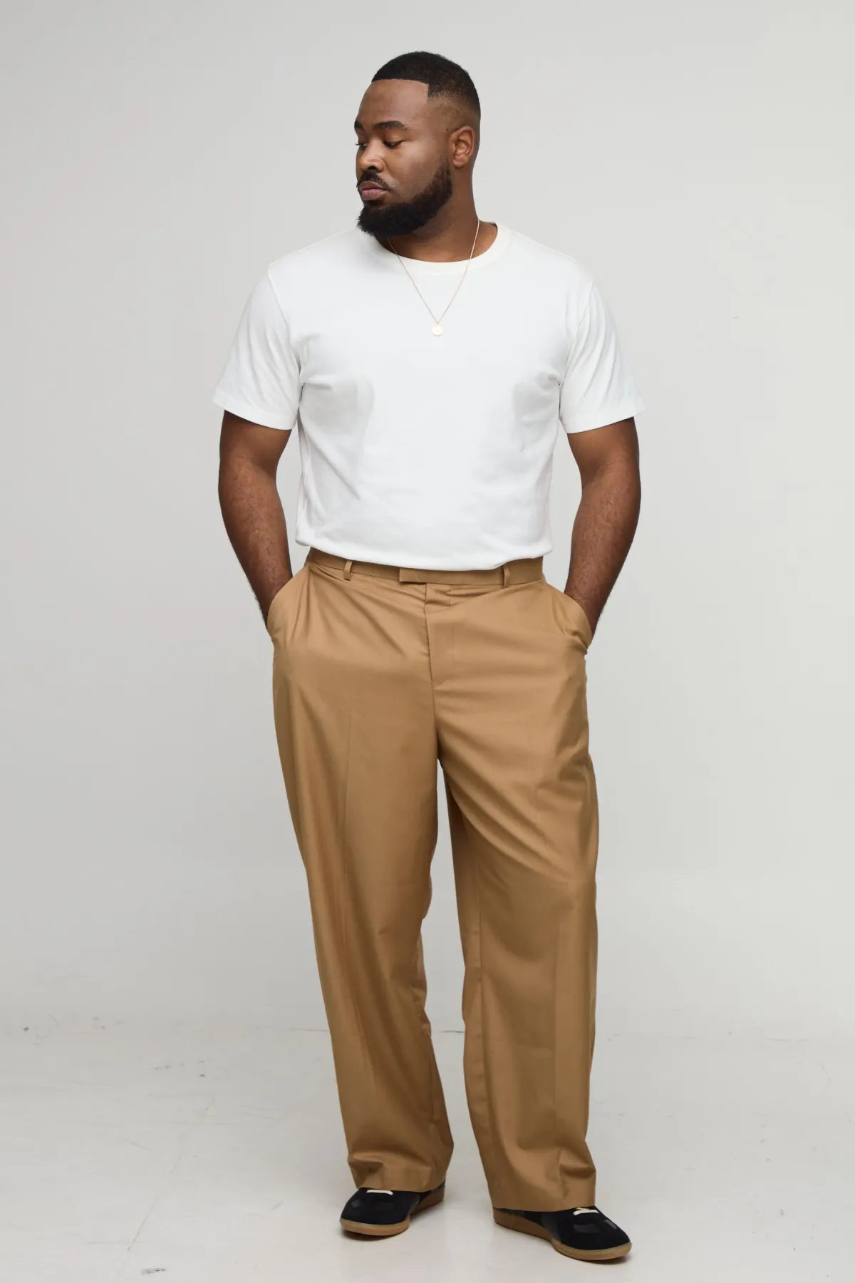 boohooMAN Plus Relaxed Fit Tailored Trousers<Homme Tenues De Soirée Grande Taille|Tout Afficher