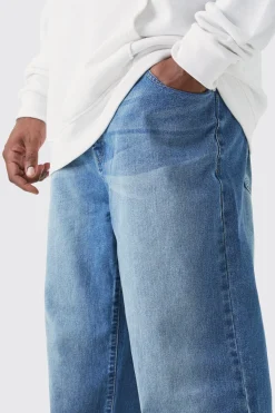 boohooMAN Plus Relaxed Rigid Jeans<Homme Jeans Grande Taille|Denim