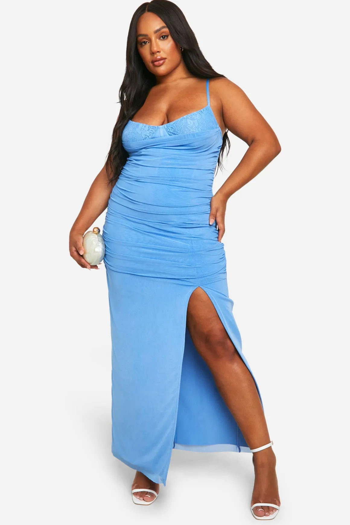 Plus Robe Bandage en Dentelle et Power Mesh Plus